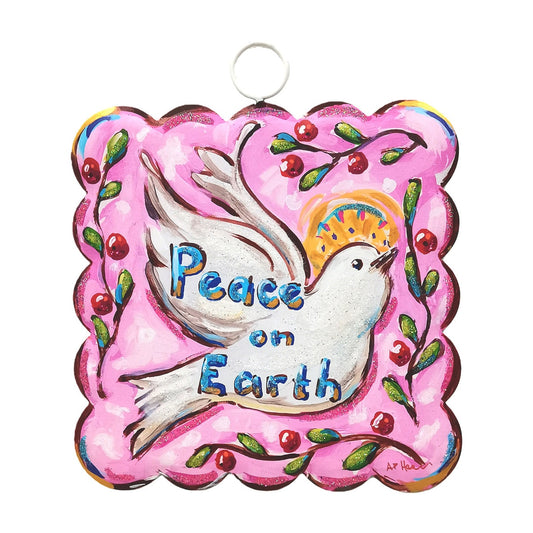Round Top Art Mini Peace on Earth Scallop
