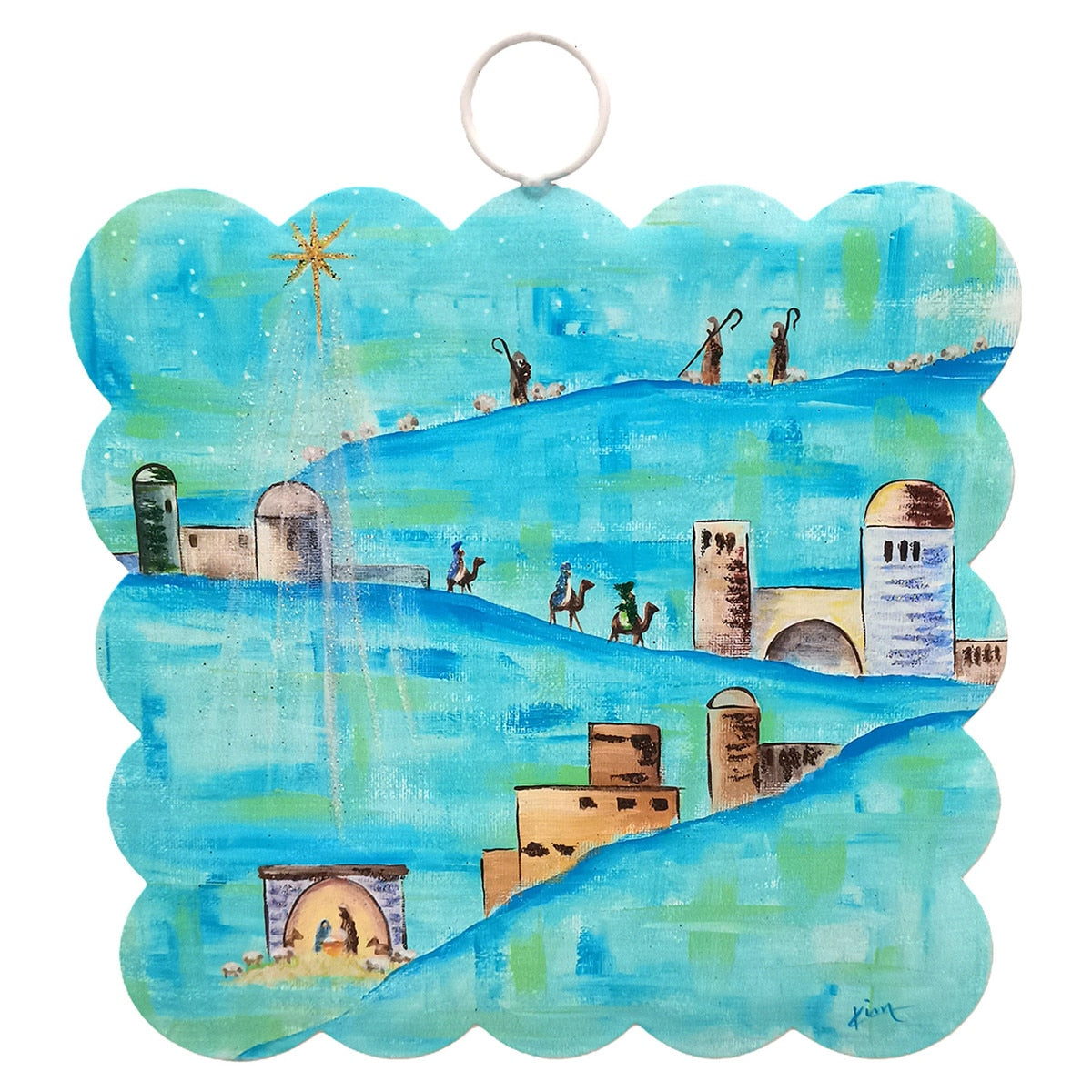 Round Top Art Mini Bethlehem Night Scallop