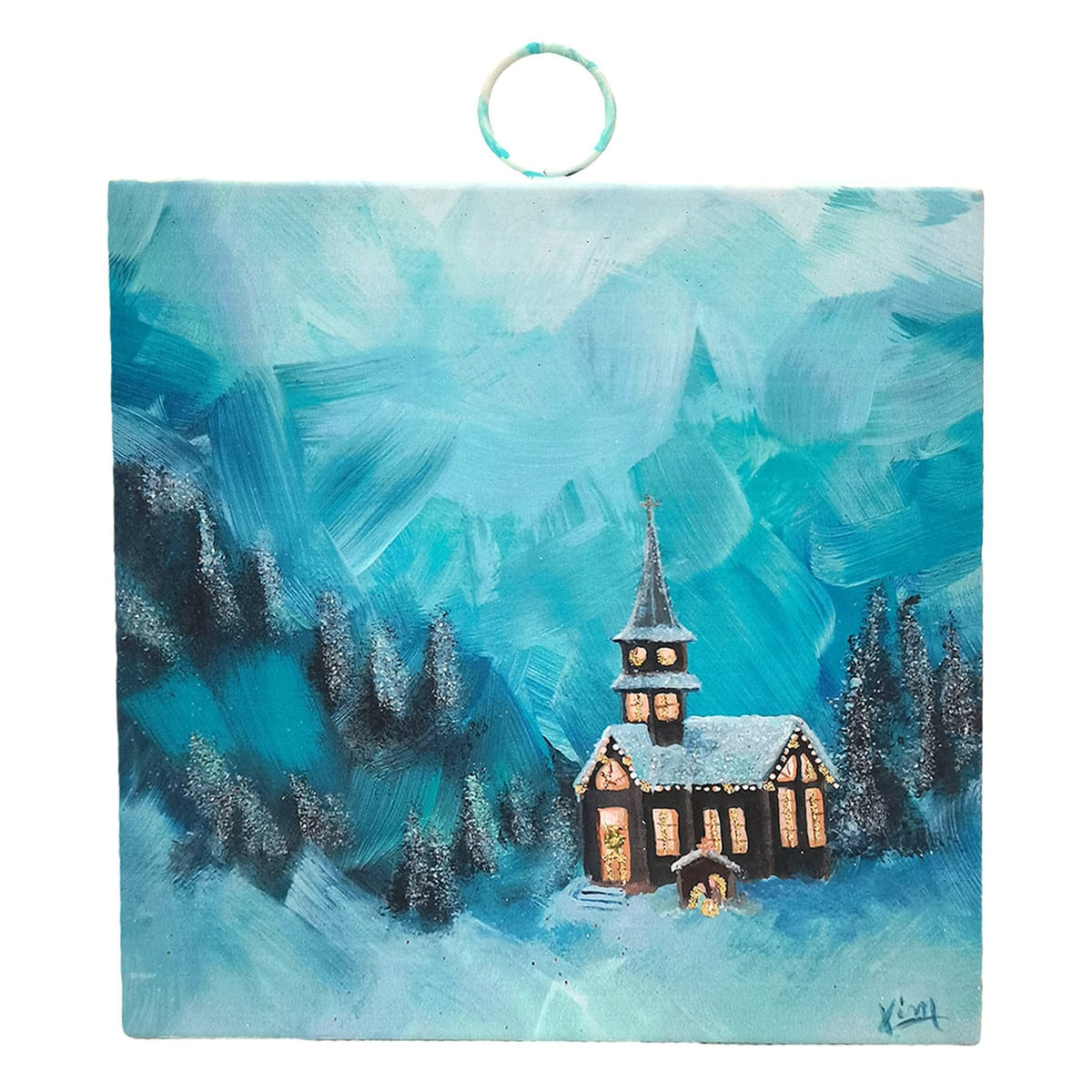 Round Top Art Block Silent Night