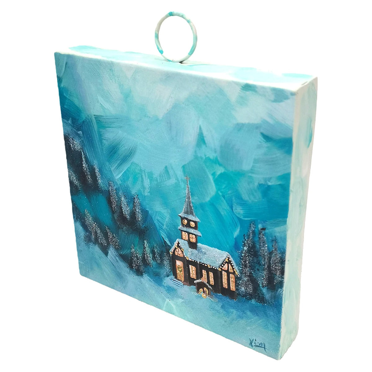 Round Top Art Block Silent Night