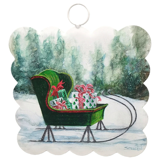 Round Top Art Mini Sleigh & Gifts Scallop