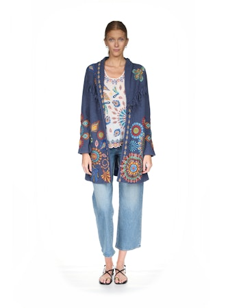 Johnny Was JACKET FRINGE KNIT - ZARIA