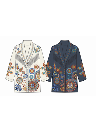 Johnny Was JACKET FRINGE KNIT - ZARIA