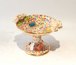 Mary Rose Young Cocktail Dish Rose Edged