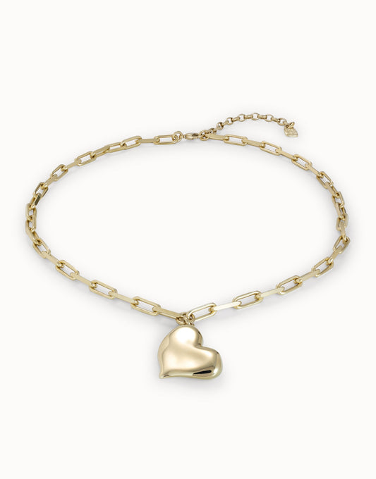 NECK LINK CHAIN WITH HEART