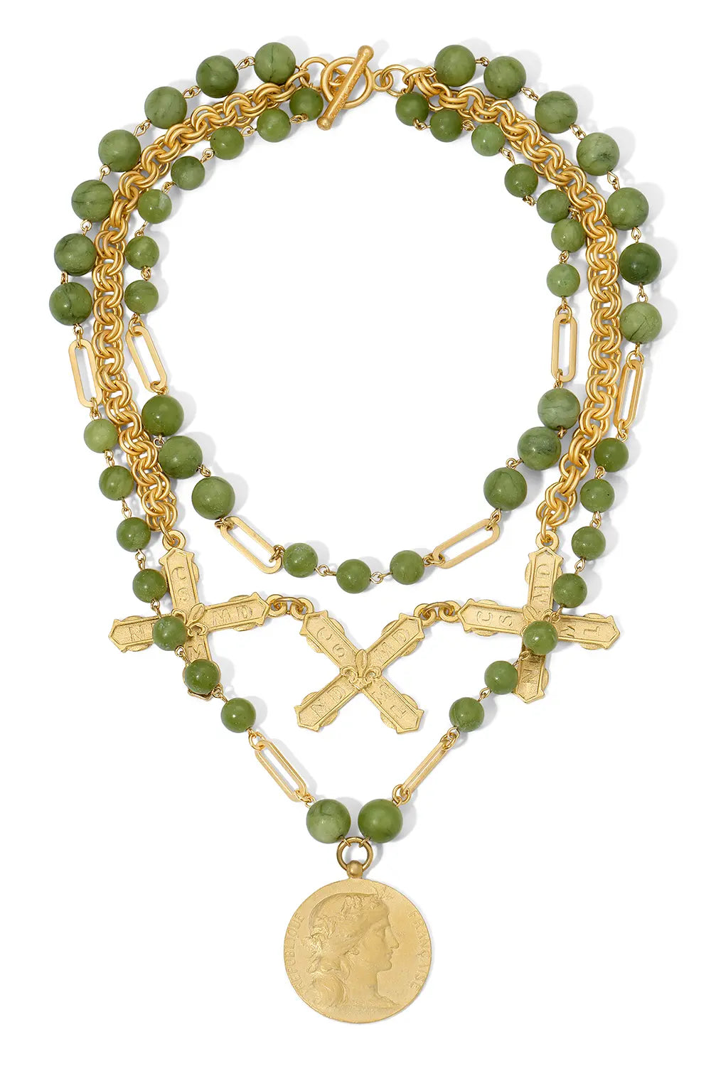 French Kande Marie Necklace La Societe Medallion
