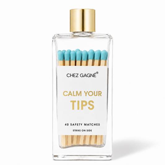 Matches Seafoam in Glass Bottle Calm Your Tips