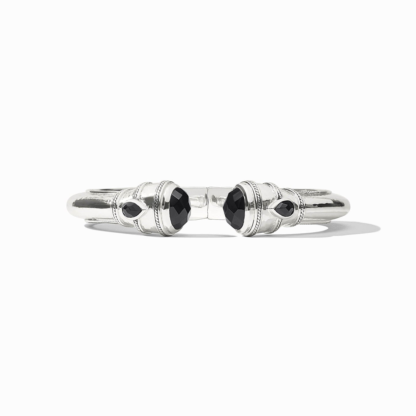 Cannes Demi Cuff Obsidian Black Silver OS