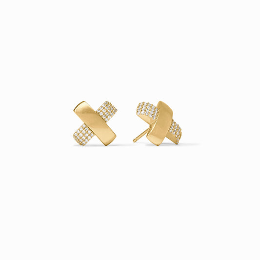 Catalina X Pavé Stud Earring