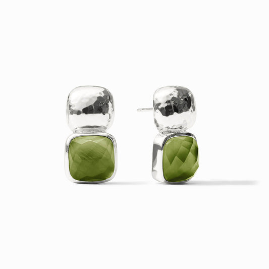 Catalina Earring Iridescent Palmetto Green Silver OS