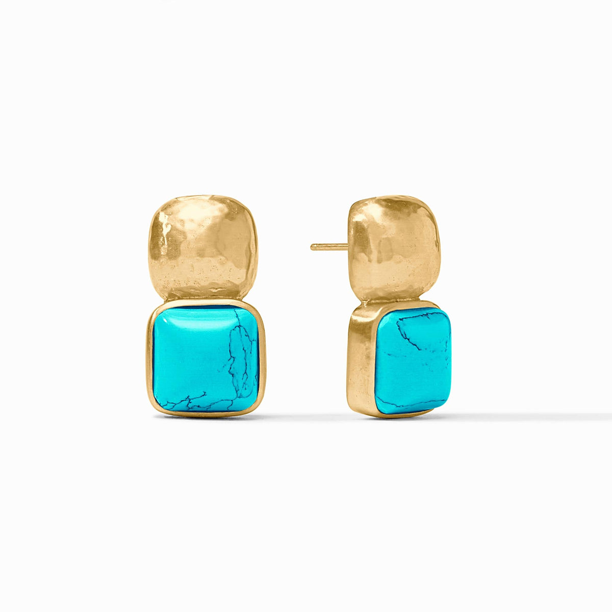 Julie Vos Catalina Earring Turquoise Blue Gold OS