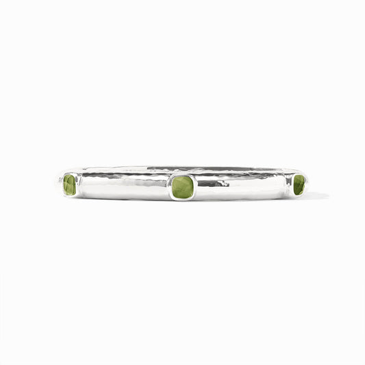 Catalina Bangle Stone Hinge Irid Palmetto Green Silver OS