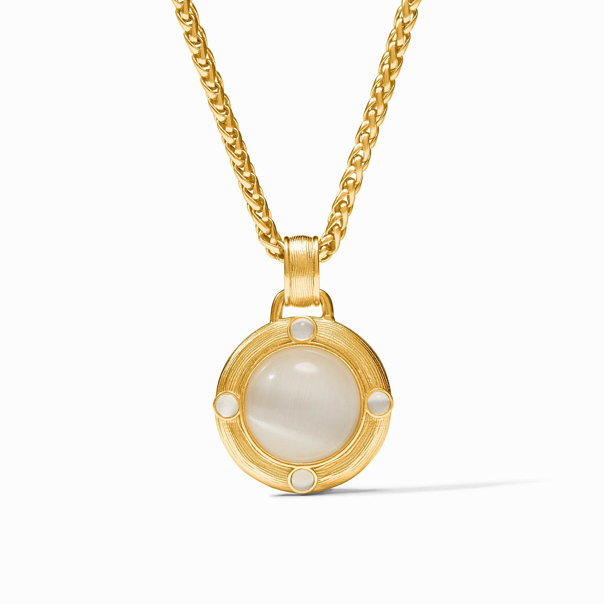 Julie Vos Cobblestone Demi Necklace Ivory Cat's Eye Gold