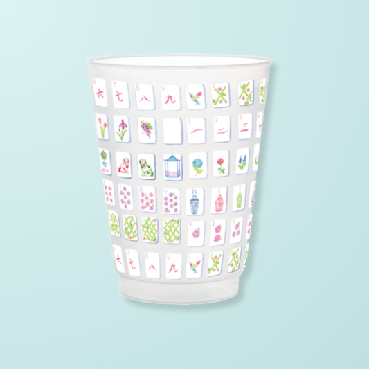 Cup Set Mahjong Tiles Frosted