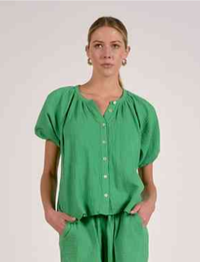 Elan Top Vneck Short Sleeve