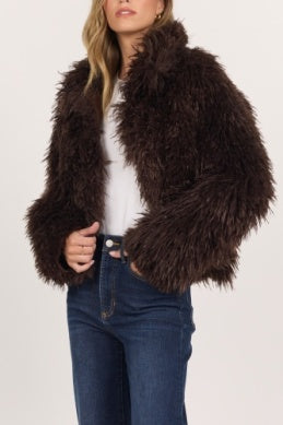 Dear John JACKET Bardot Shaved Chocolate