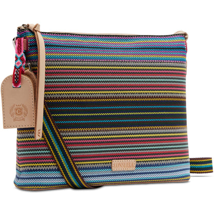 Alex downtown consuela crossbody, textured crossbody, striped crossbody , Mexican pattern crossbody 