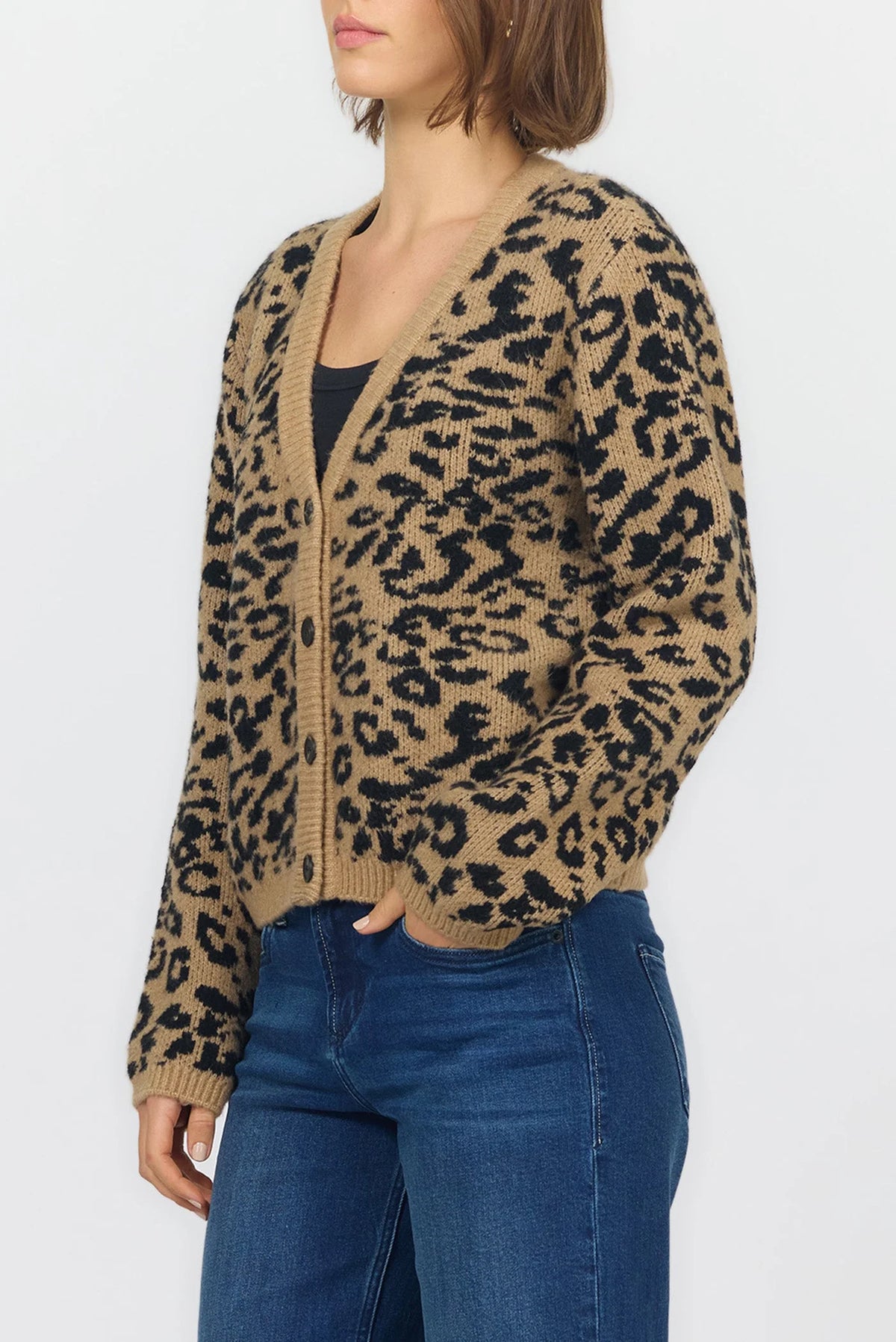 Dear John Sweater Naylani Tan Leopard