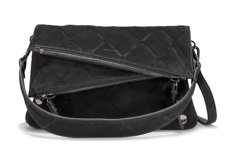 Hammitt DILLON SML Noir Diamond Suede / Gunmetall