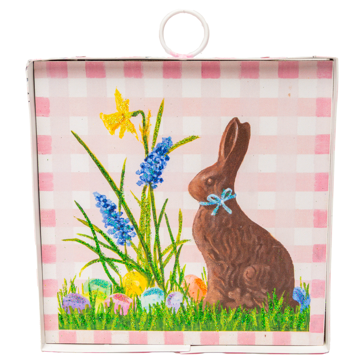 Round Top Print Mini Chocolate Rabbit