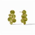 Cobblestone Statement Earring Green Cat's Eye Gold OS