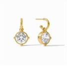 Honeybee Hoop & Charm Earring Cubic Zirconia Gold OS