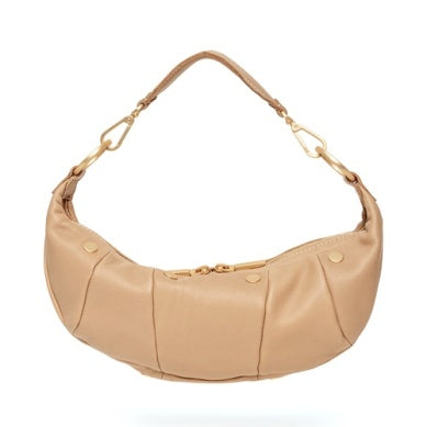 tan leather shoulder or crossbody bag