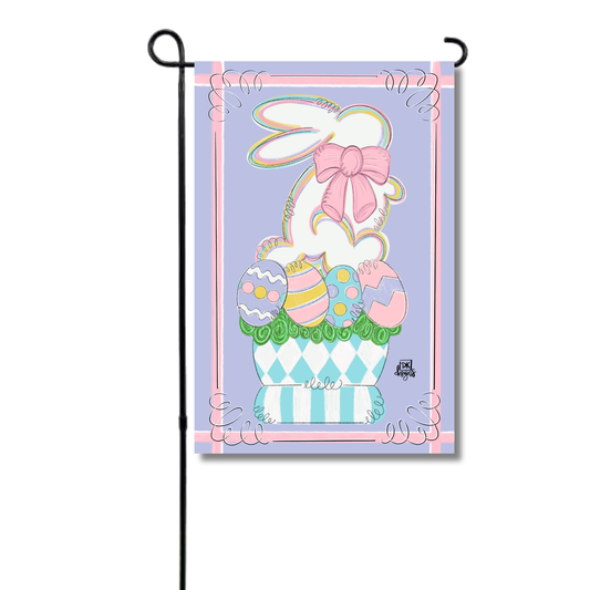 Flag White Bunny Garden Glam