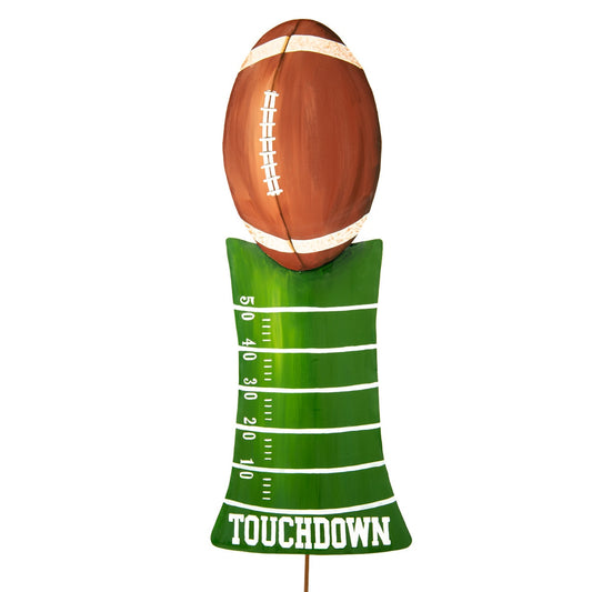 Round Top Designs Stake Football Touchdown Trophy