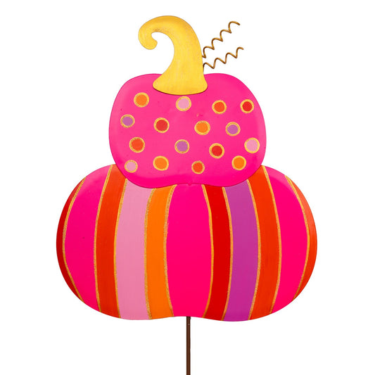Hot pink pumpkin stake round top collection 