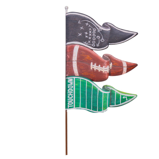 Round Top Designs Stake Football Pennants Fall