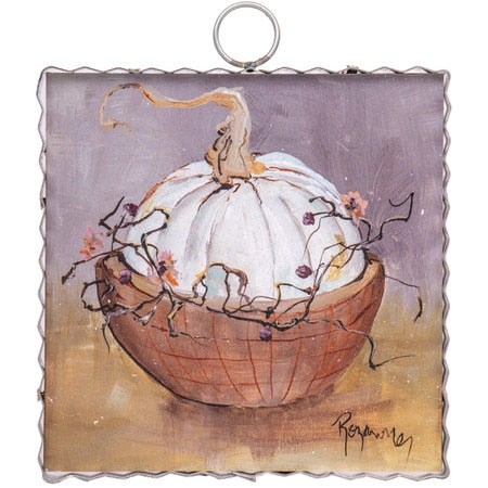 Round Top Print Mini Bowl Pumpkin Cream
