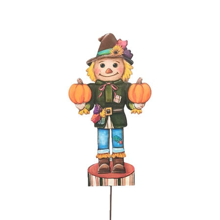 Round Top Scarecrow Nutcracker Small