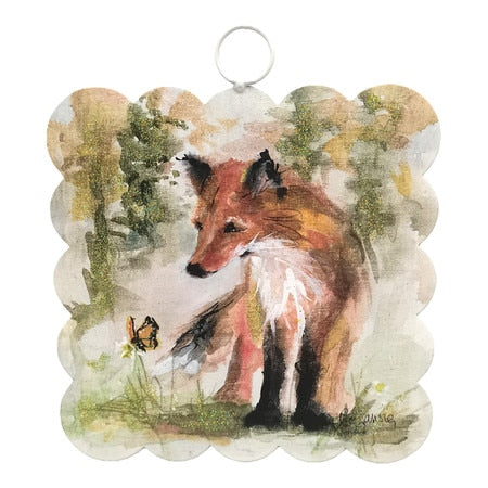 Round Top Print Mini Fox Fall Scallop