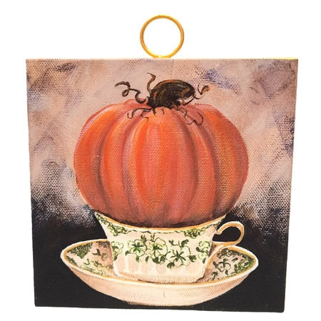 Round Top Print Mini Pumpkin Tea Time