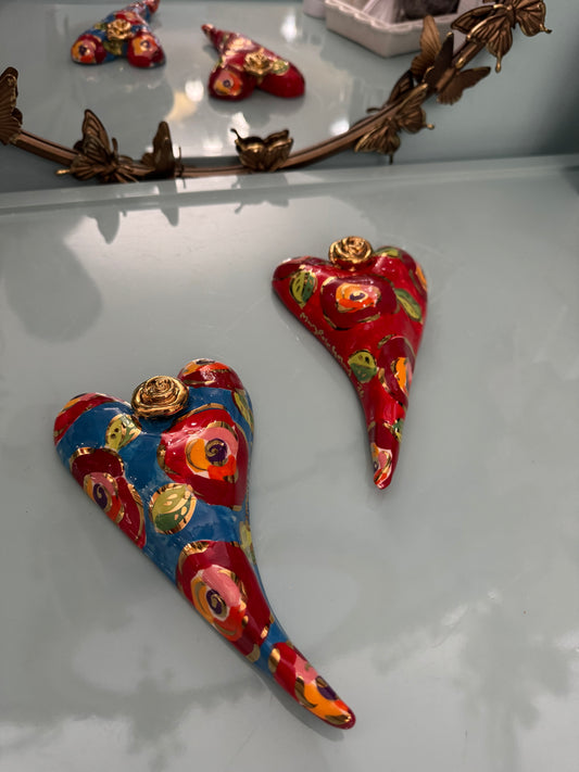 Wall Hearts Hanging Curly