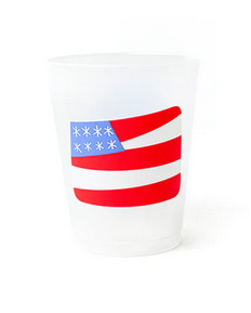 Cups Set Flag Frosted Happy Everything