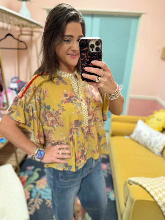 Ivy Jane Top Ruffled Roses Popover