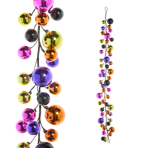 GARLAND BALL HALLOWEEN MULTICOLOR 4'