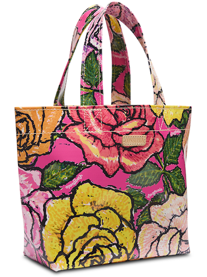lily mini grab n go tote consuela, floral grab n go tote 