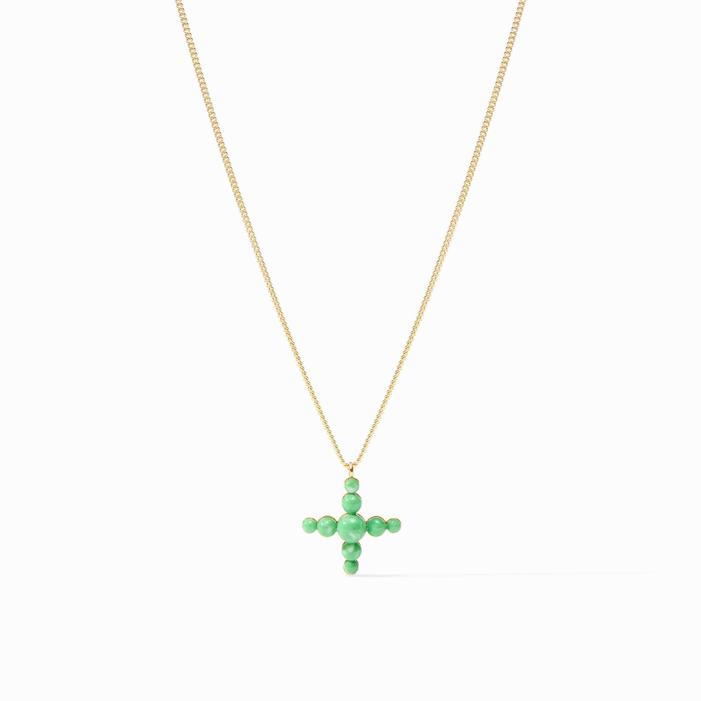 green gumdrop cross necklace by Julie Vos 