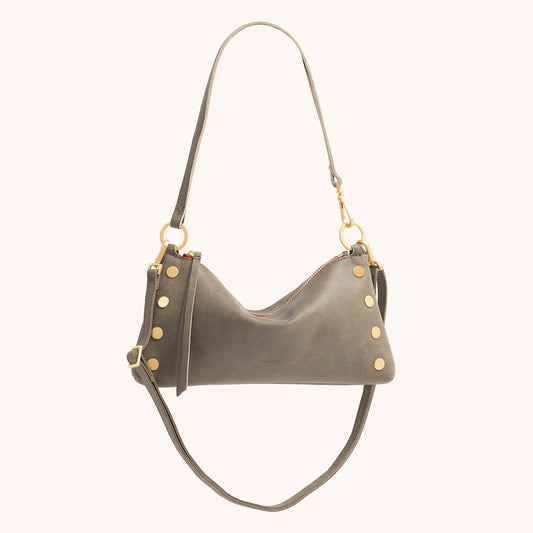 pewter leather bag 