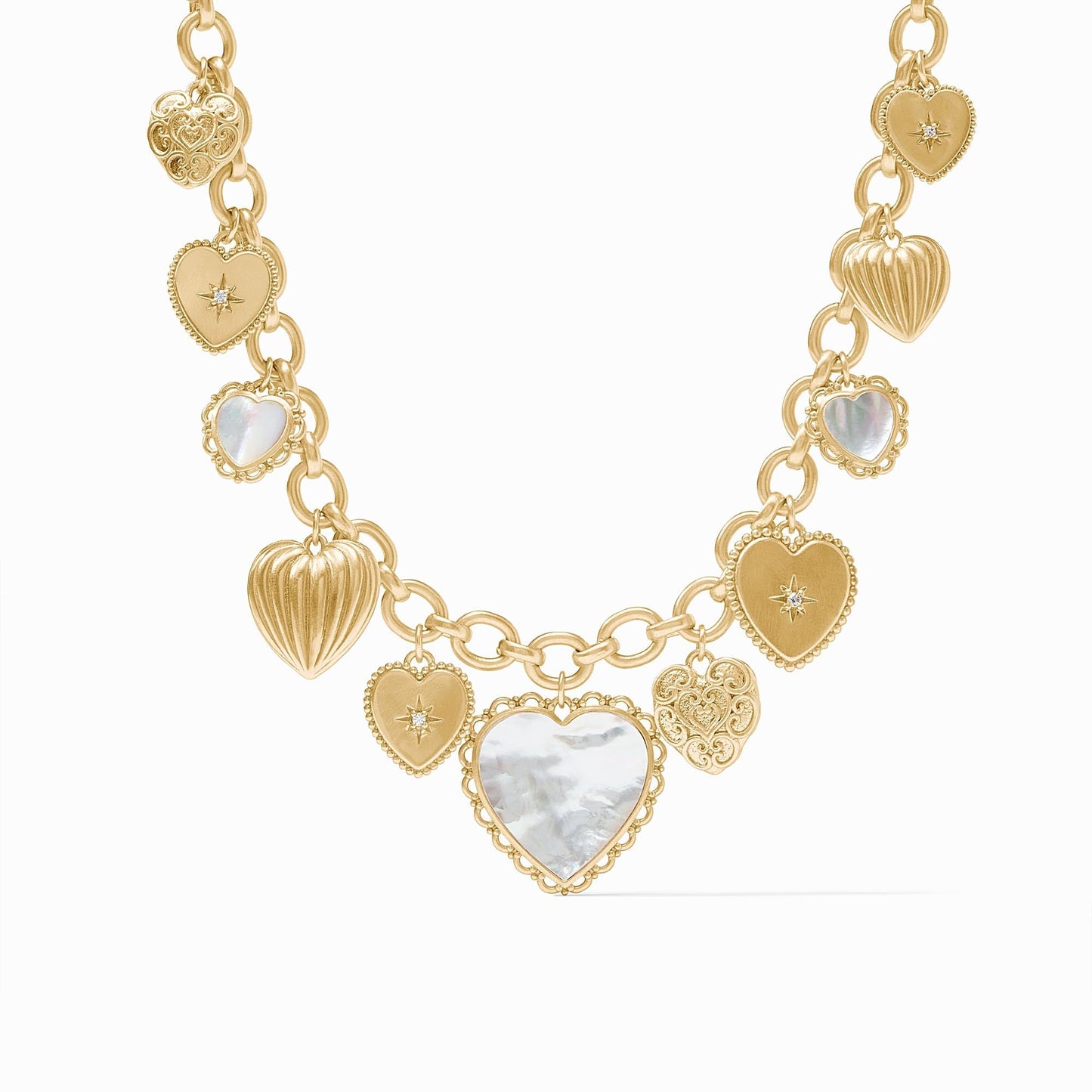 Heart Charm Necklace Gold OS