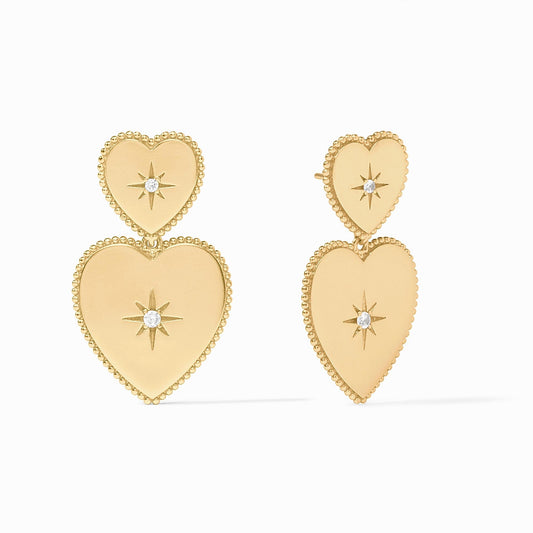 Heart Statement Earring Gold