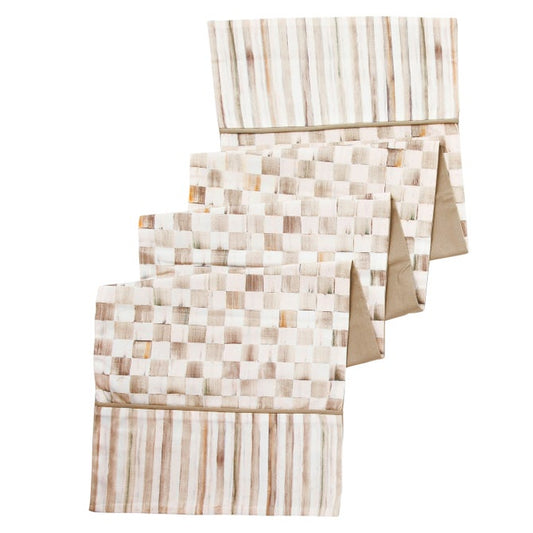 Mackenzie-Childs Table Runner Mocha Check