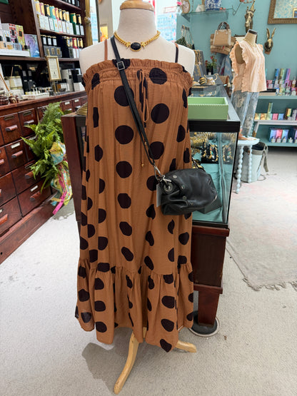 Entro Dress Polka Dot Straped Midi
