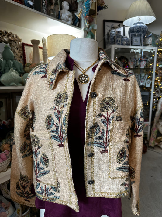 Ivy Jane Jacket Lurex Block Print