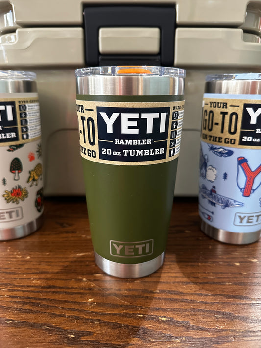 Yeti RAMBLER 20OZ TUMBLER Olive King Co MAGSLIDER LID