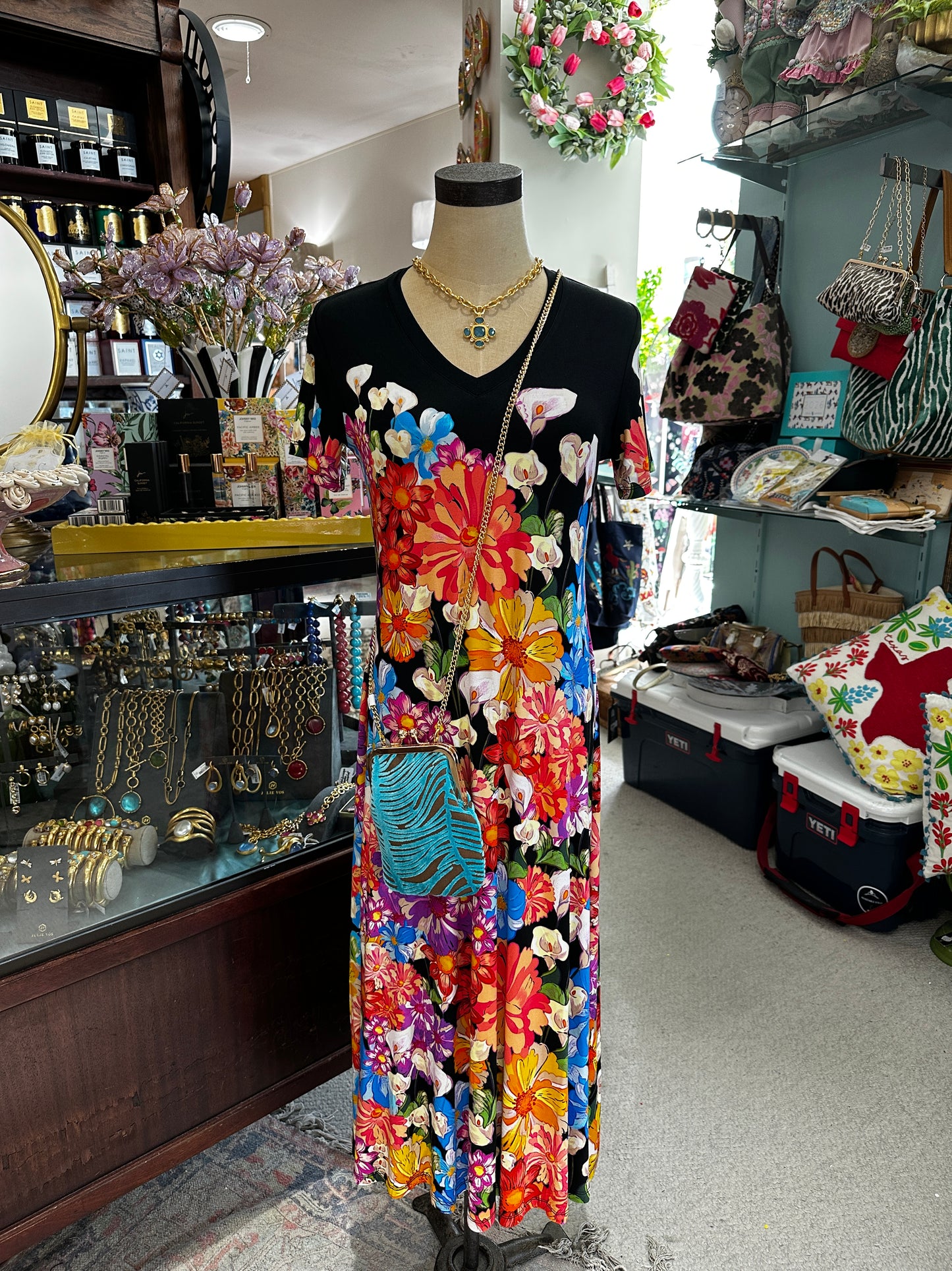 Johnny Was DRESS THE JANIE FAVORITE V-NECK TEE DRESS