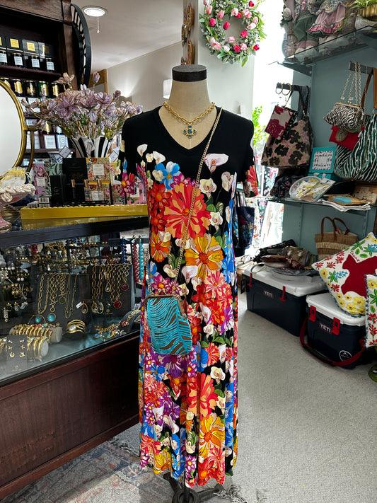 Johnny Was DRESS THE JANIE FAVORITE V-NECK TEE DRESS